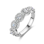 Ring Zikonia Halo Silber rhodiniert