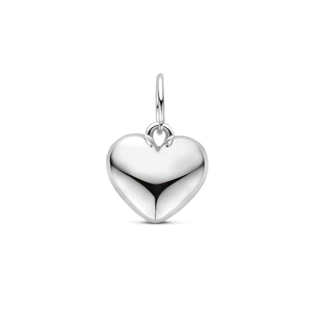 hanger hart 7,5 mm zilver gerhodineerd