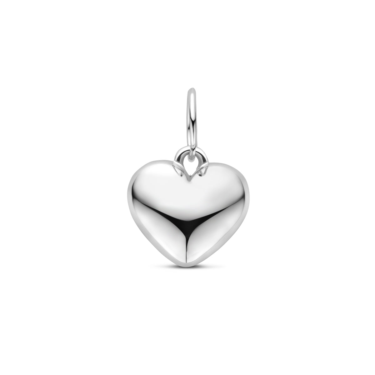hanger hart 7,5 mm zilver gerhodineerd