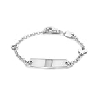 Gravurarmband Herzplättchen 4,0 mm Silber rhodiniert