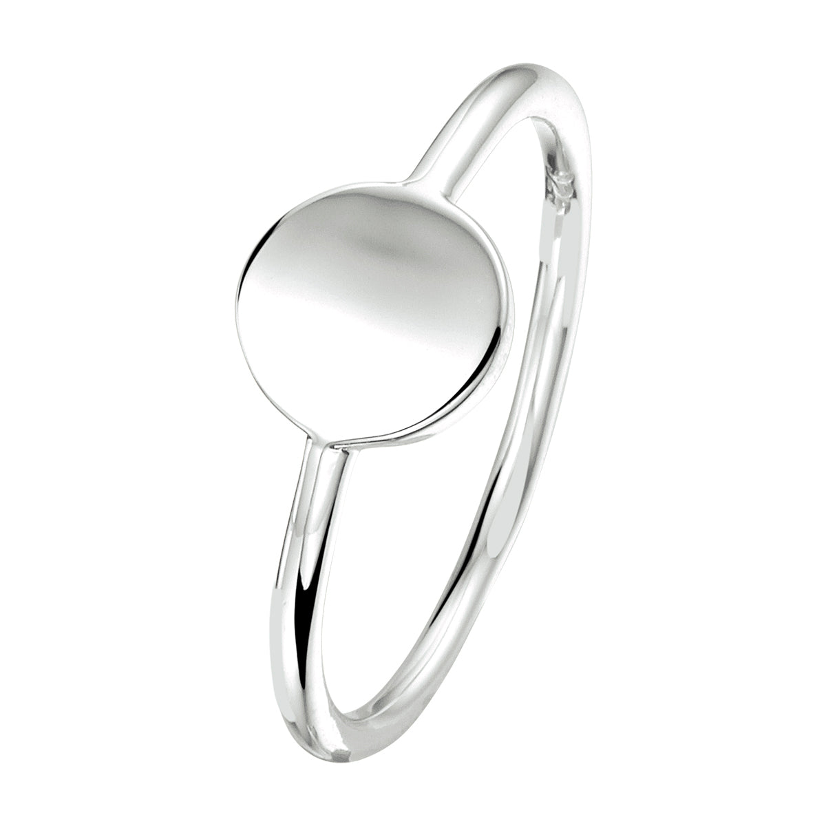 Ring rund Silber rhodiniert