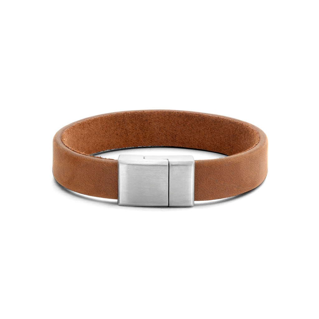 Armband Leder 12 mm Edelstahl