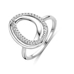 ring zirkonia zilver gerhodineerd