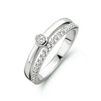 ring zirkonia zilver gerhodineerd