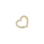 hanger hart zirkonia 14K geelgoud