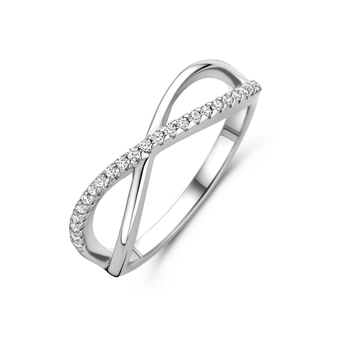 Ring Zirkonia Silber rhodiniert