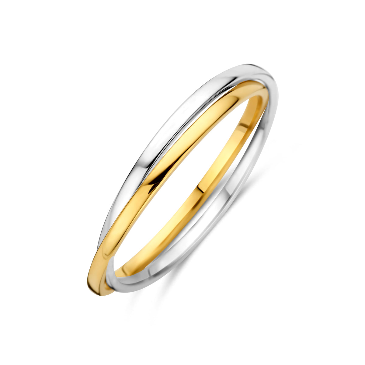 Ring 14K Bicolor-Gold gelb/weiß