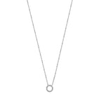Halskette Kreis Diamant 0,08 ct H SI 42 - 45 cm 14K Weißgold