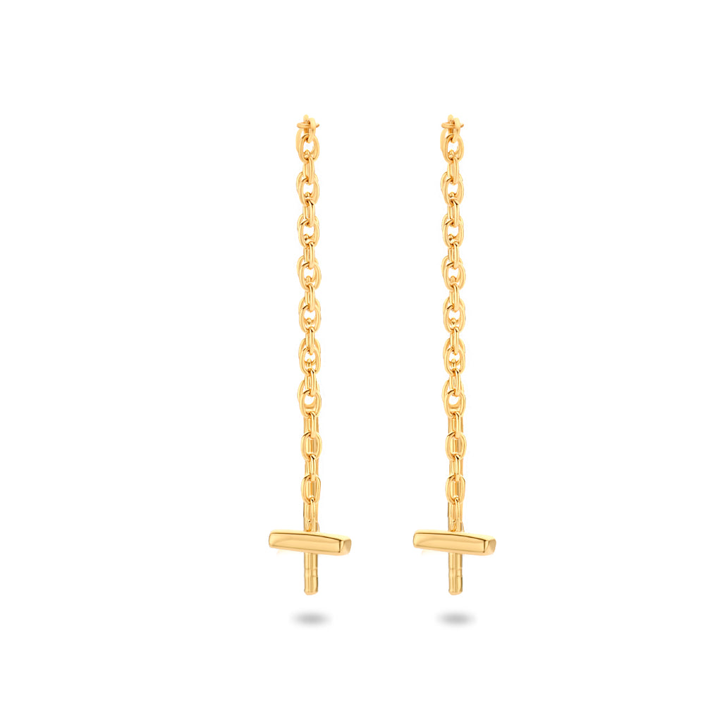 doortrekoorbellen balkje 1 micron zilver verguld (geel)