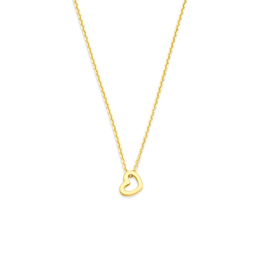 collier hartje 40 - 42 - 44 cm 14K geelgoud