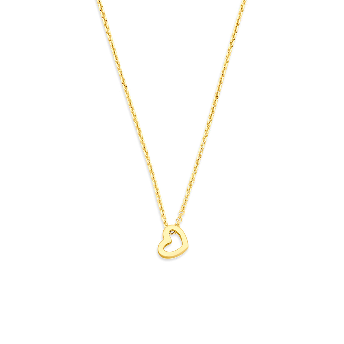 collier hartje 40 - 42 - 44 cm 14K geelgoud