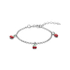 armband emaille fruit 13 + 3 cm zilver gerhodineerd