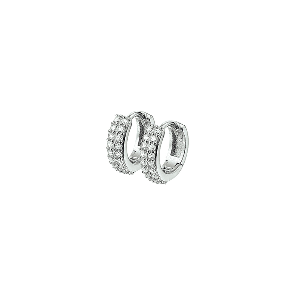 klapoorringen zirkonia zilver gerhodineerd