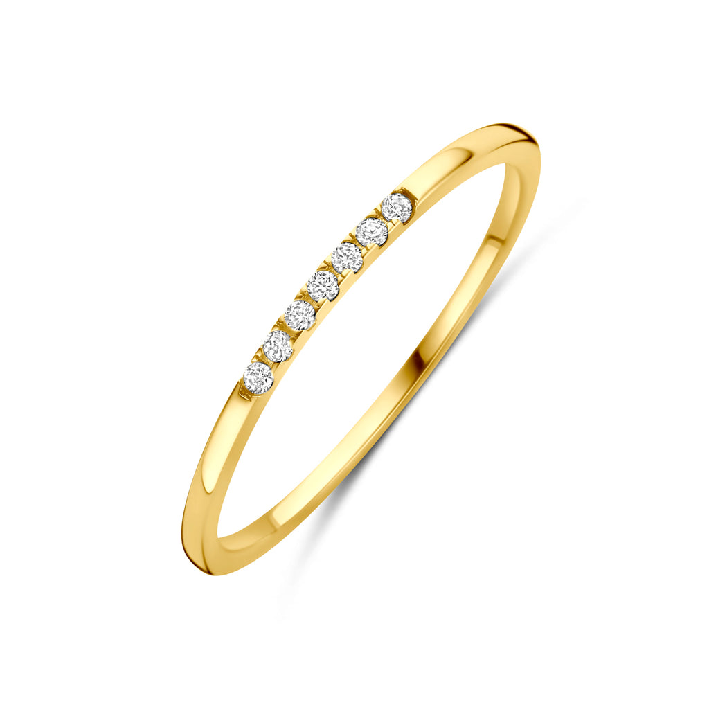 ring zirkonia 14K geelgoud