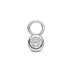 oorringhanger zirkonia 8 mm zilver gerhodineerd