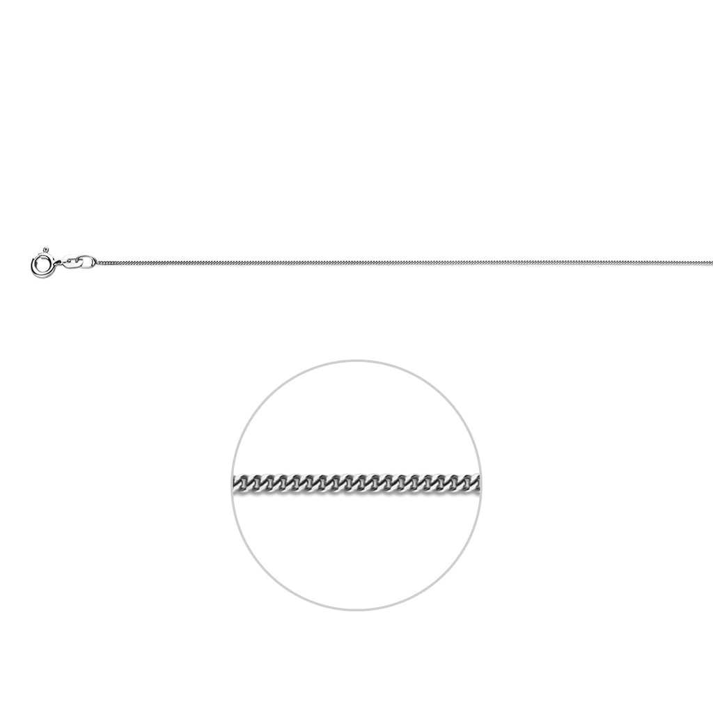 Körbchenmuster 0,8 mm 14K Weißgold