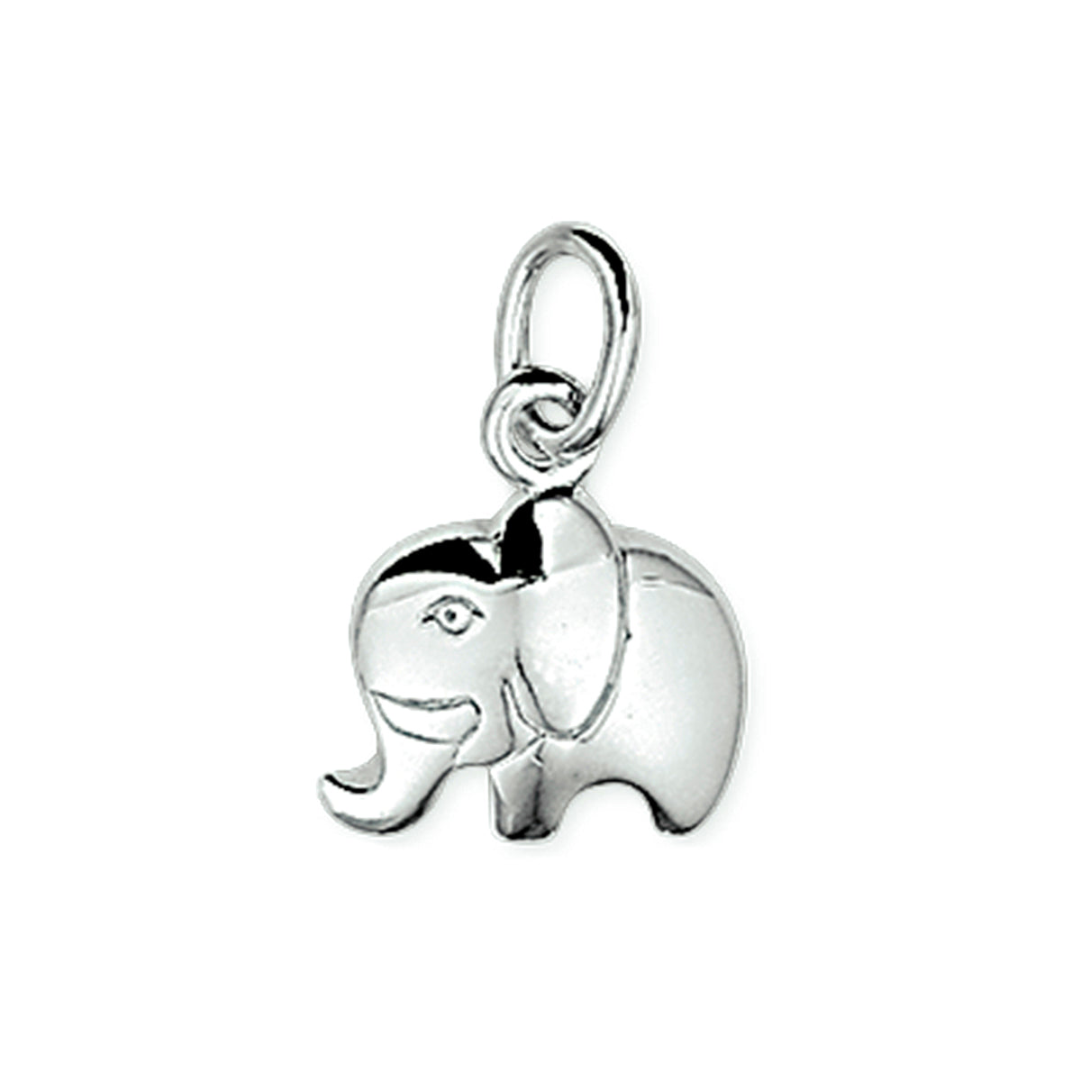 Anhänger Elefant silber weiß