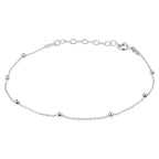 Armband Kugeln 2,0 mm 16 + 3 cm Silber rhodiniert