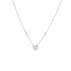 Halskette Herz 41 + 4 cm Silber rhodiniert