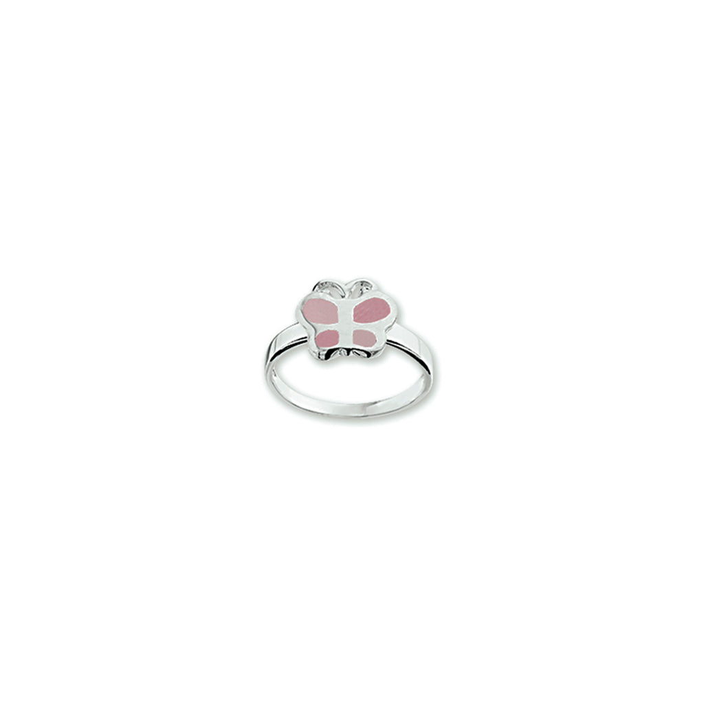 ring vlinder zilver gerhodineerd