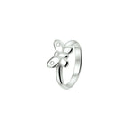 Ring Schmetterling silber weiß