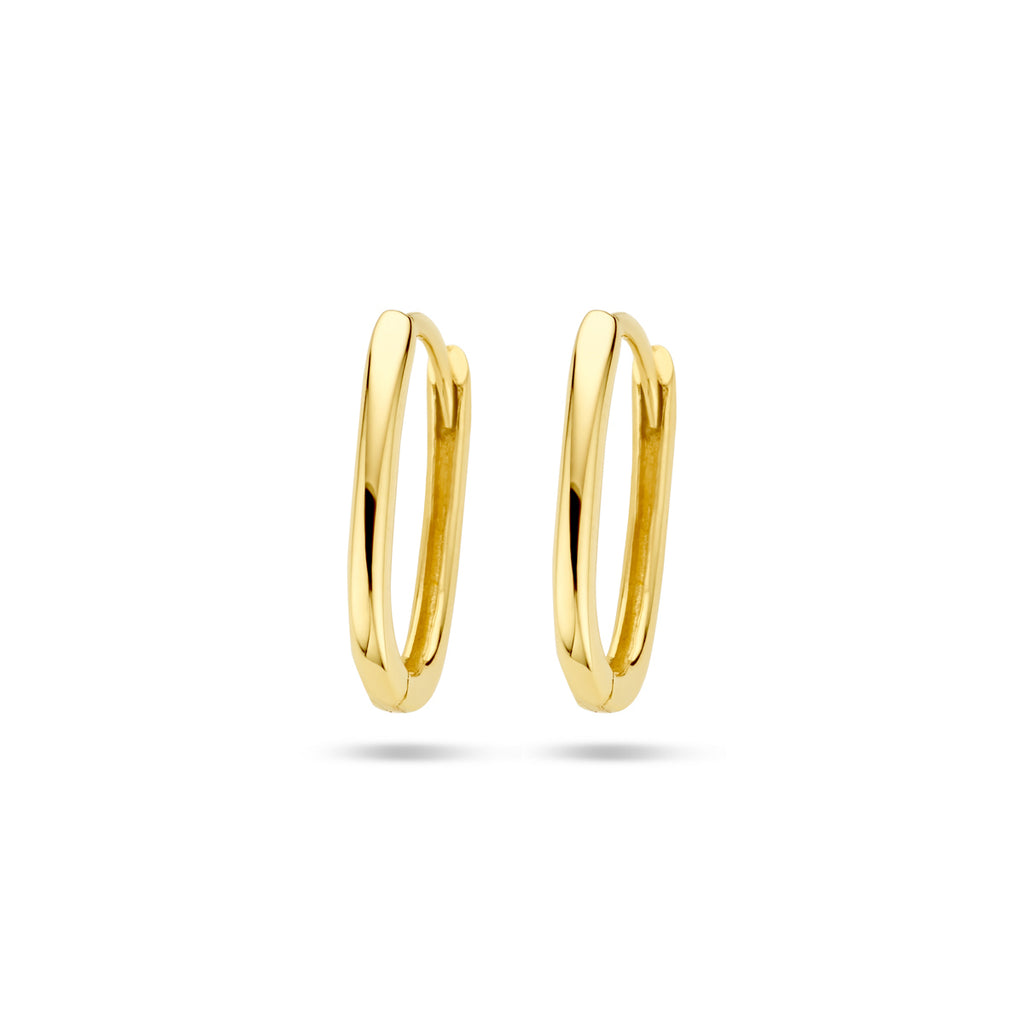 Klappohrringe Paperclip 14 mm 14K Gelbgold