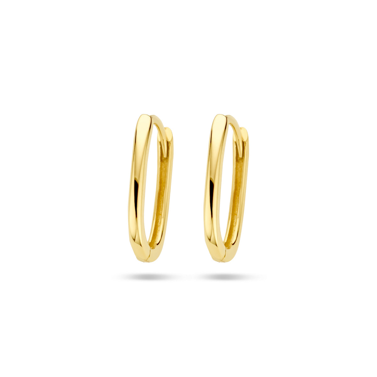 Klappohrringe Paperclip 14 mm 14K Gelbgold