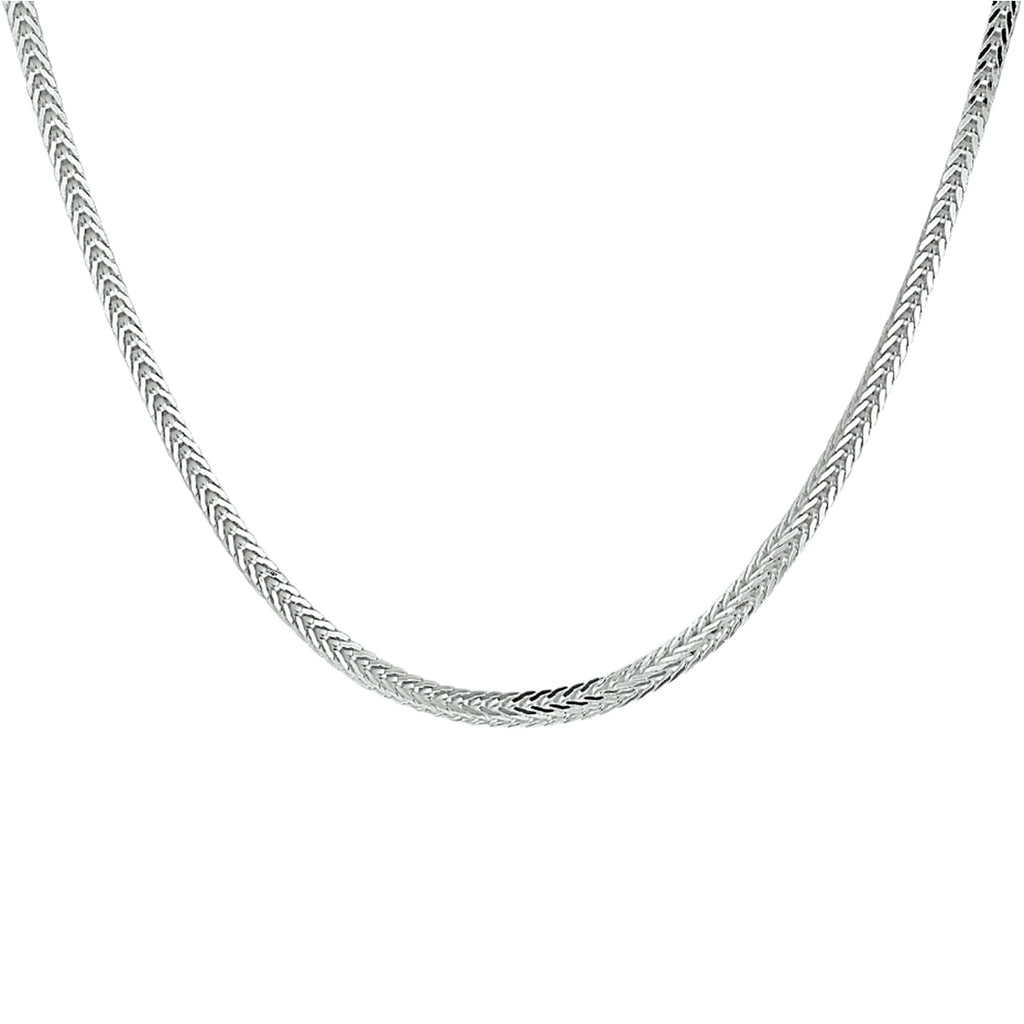 vossestaart 2,5 mm zilver wit