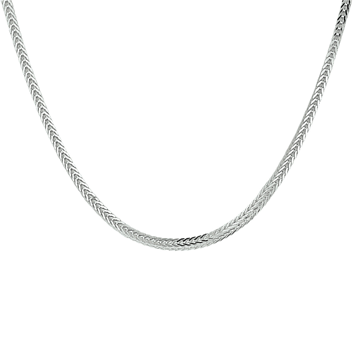 vossestaart 2,5 mm zilver wit