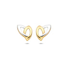 oorknoppen bicolor gestift 10,1 mm 14K geelgoud