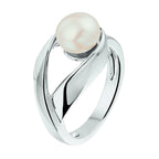 Ring Perle Silber rhodiniert