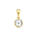 9k hanger zirkonia rond 6,5 mm 9K geel - rond
