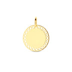 graveerhanger 20 mm 14K geelgoud