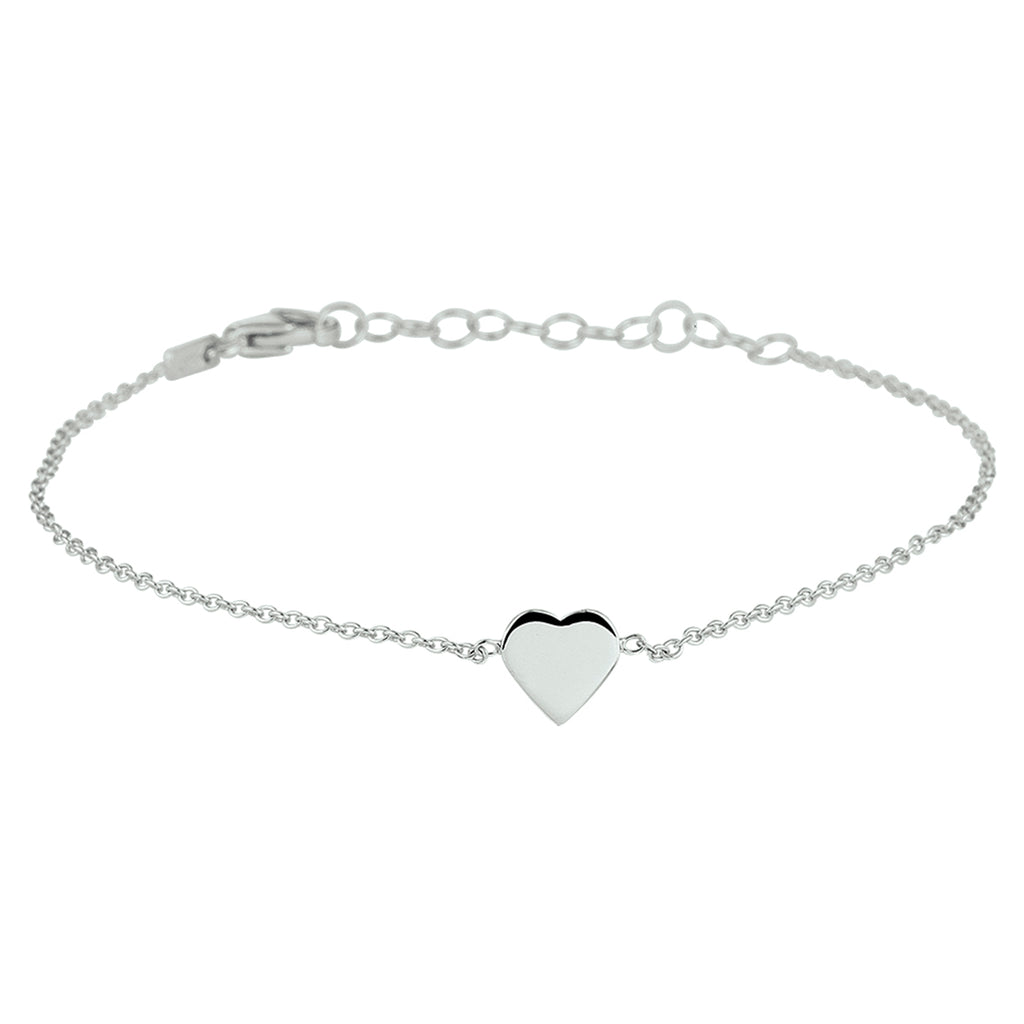 Armband Herz Silber rhodiniert