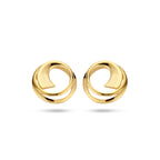 Ohrstecker rund 14K Gelbgold