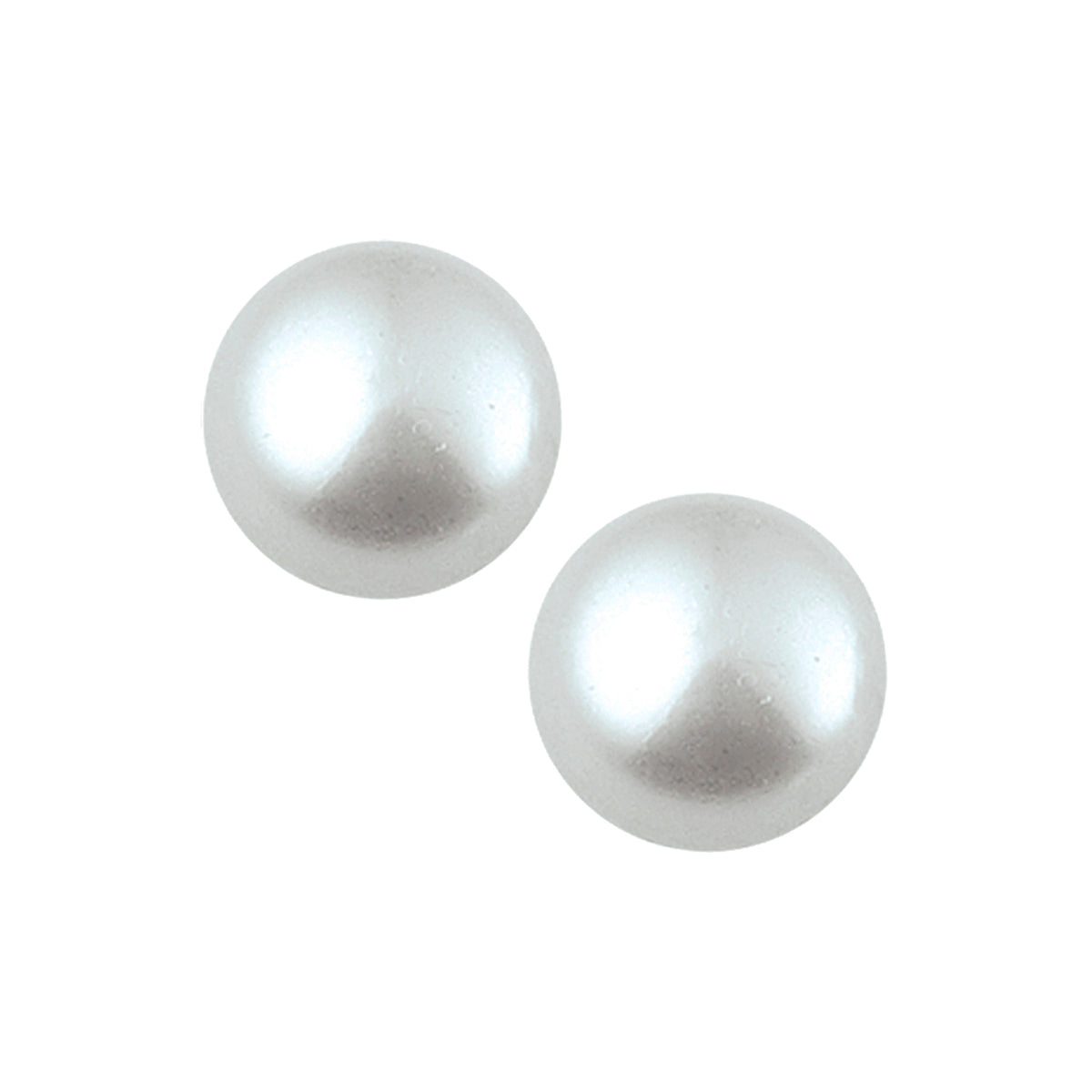 Ohrstecker synth. Perle Silber weiß