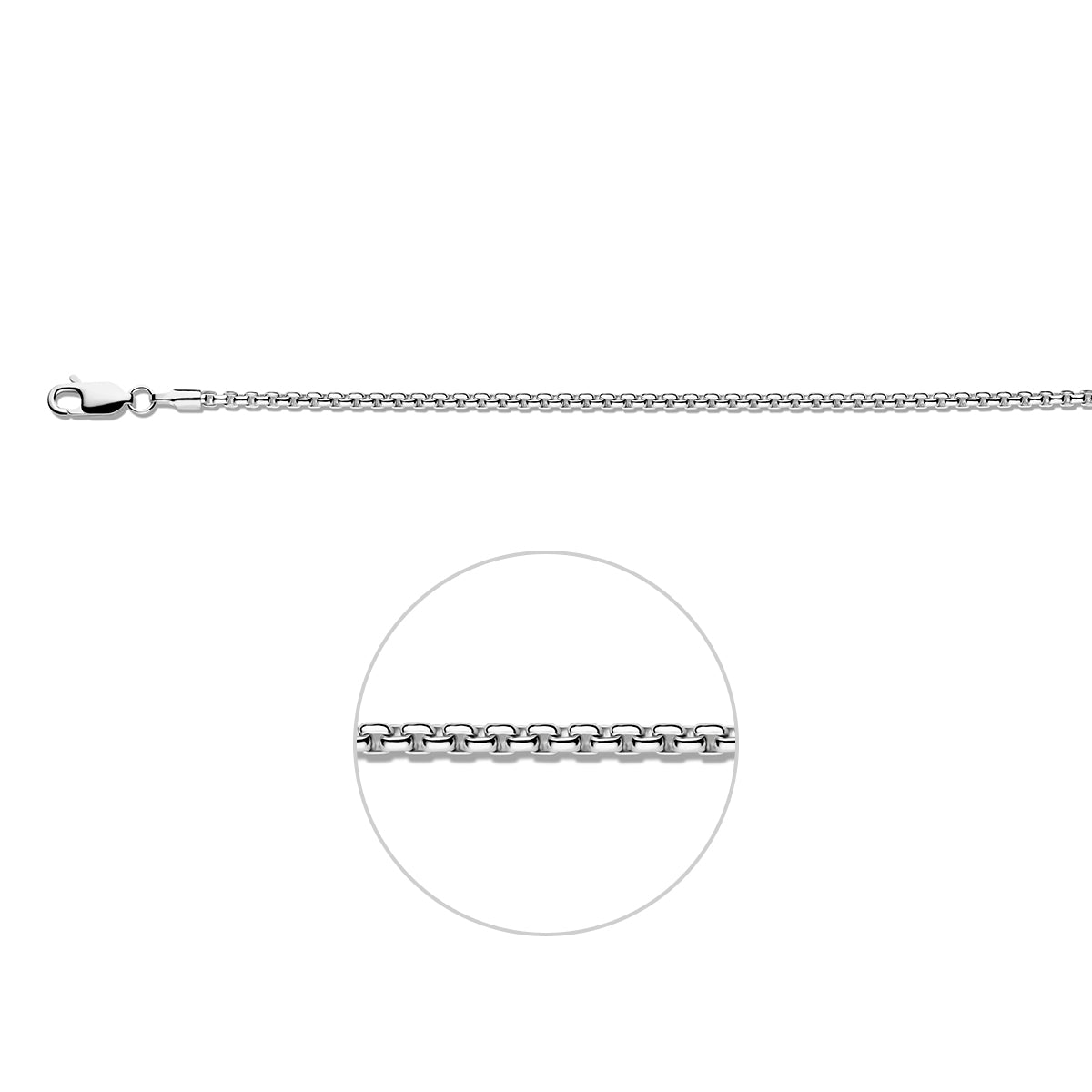 venezianische Kugel 2,1 mm Silber weiß