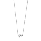 Halskette Herzen 41 + 4 cm Silber rhodiniert
