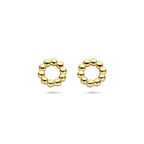 Ohrstecker Kreis Kugeln 14K Gelbgold