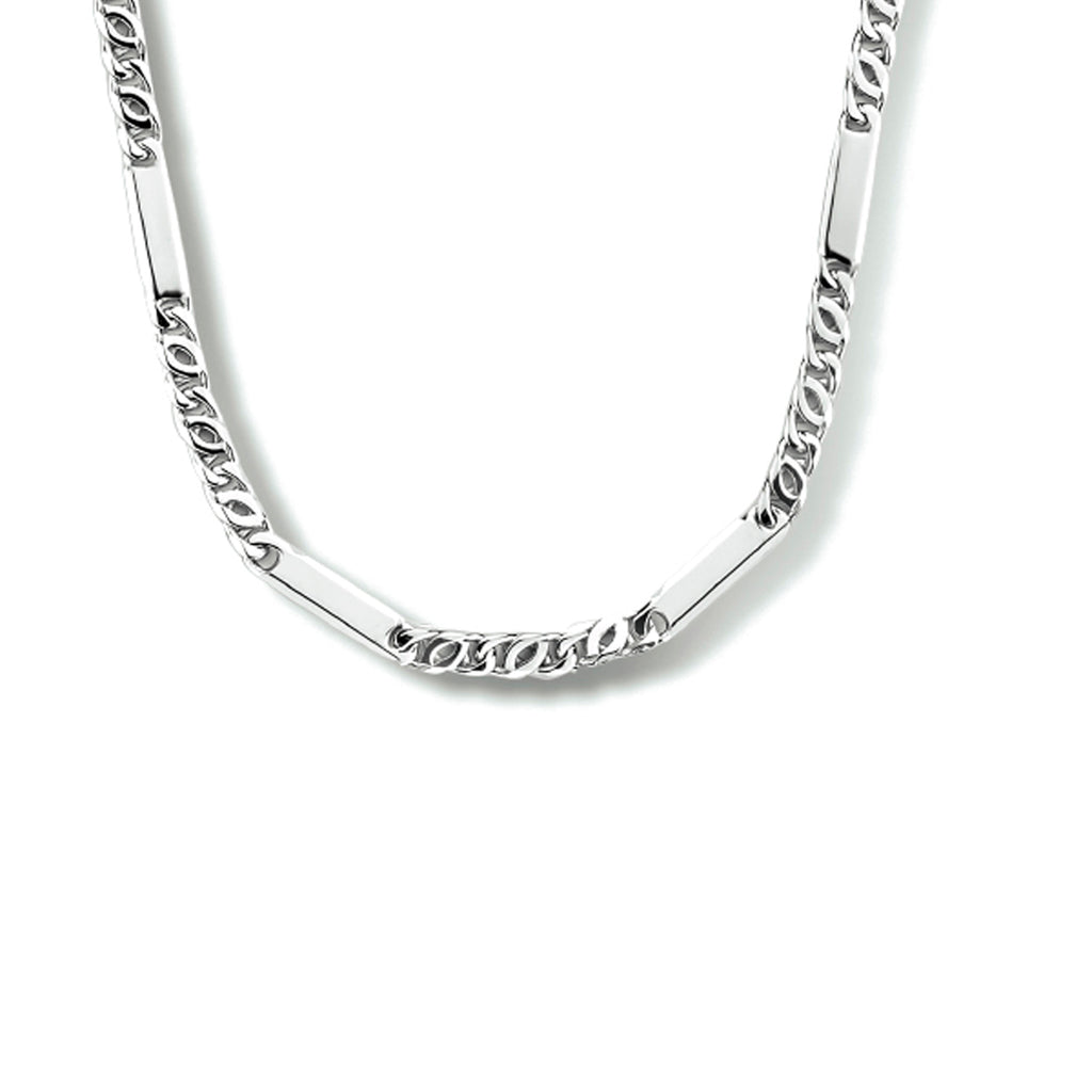 Falkenauge-Halskette mit Zwischenstück 2,3 mm Silber rhodiniert