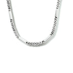 Falkenauge-Halskette mit Zwischenstück 2,3 mm Silber rhodiniert