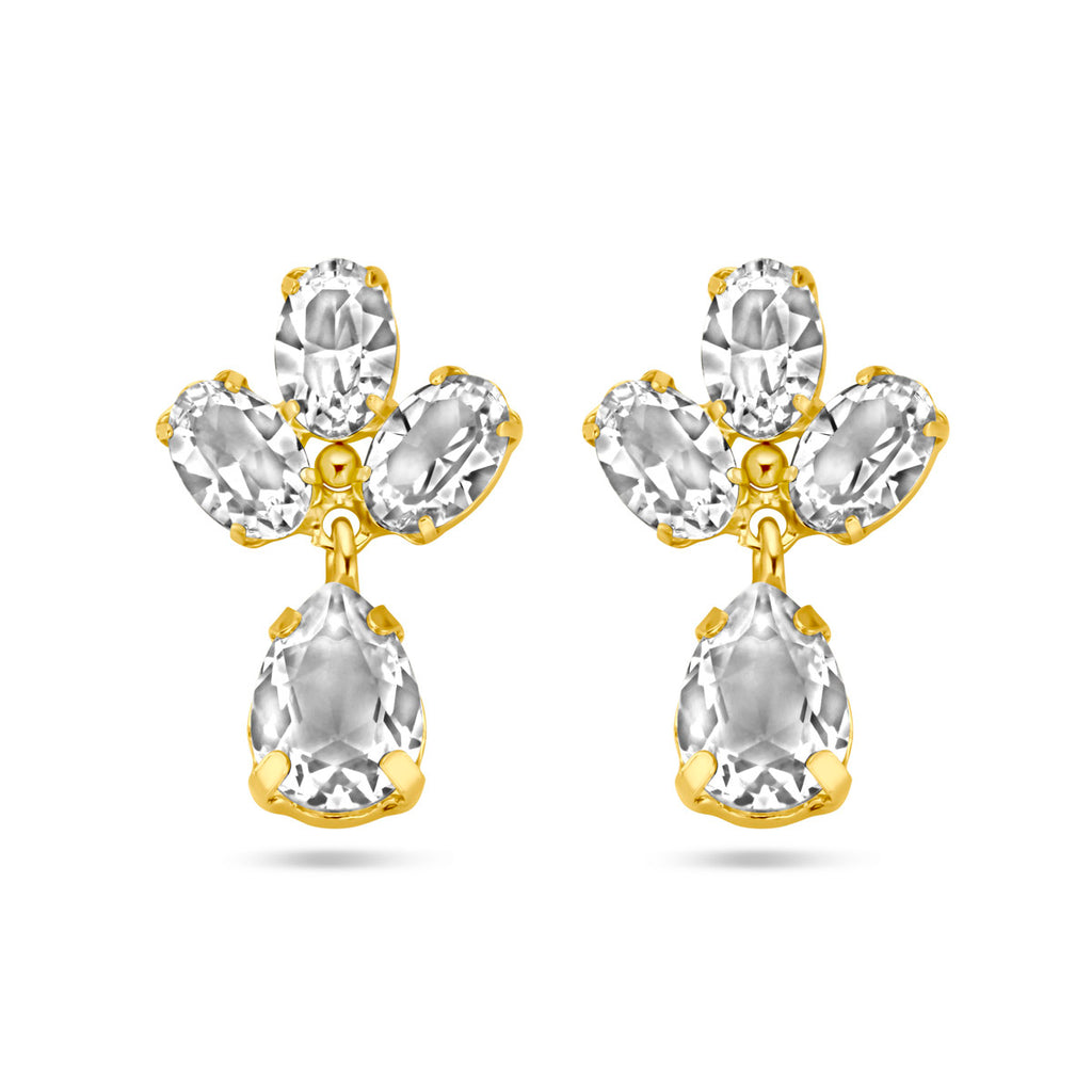 oorhangers swarovski 1 micron zilver verguld (geel)