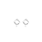 Ohrstecker Zirkonia 7 mm Silber rhodiniert
