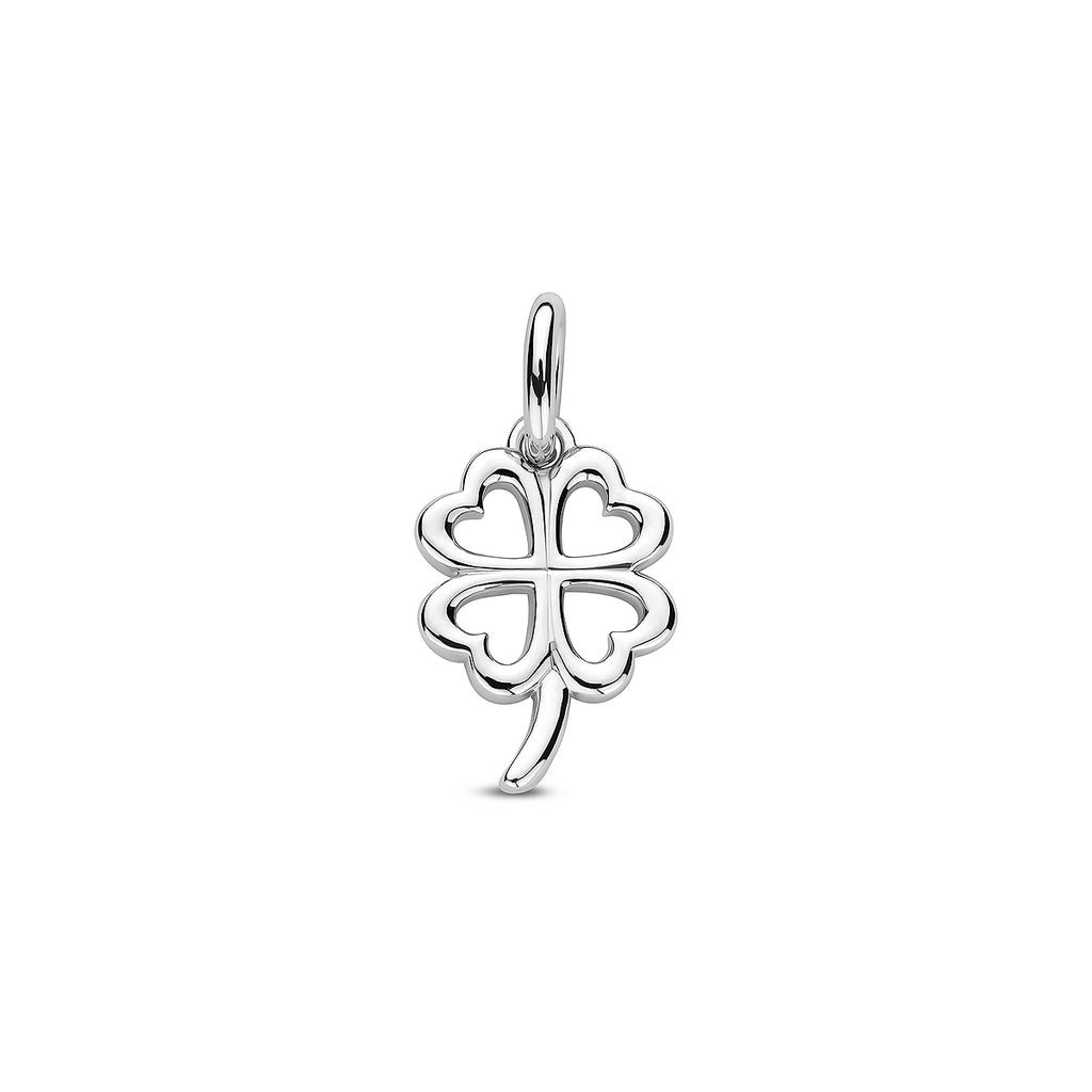 hanger klavertje 13 mm zilver gerhodineerd