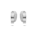 Stecker-Ohrringe 16 mm rhodiniert Silber