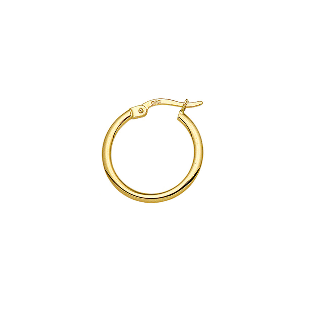 Ohrring 19 mm pro Stück 14K Gelbgold