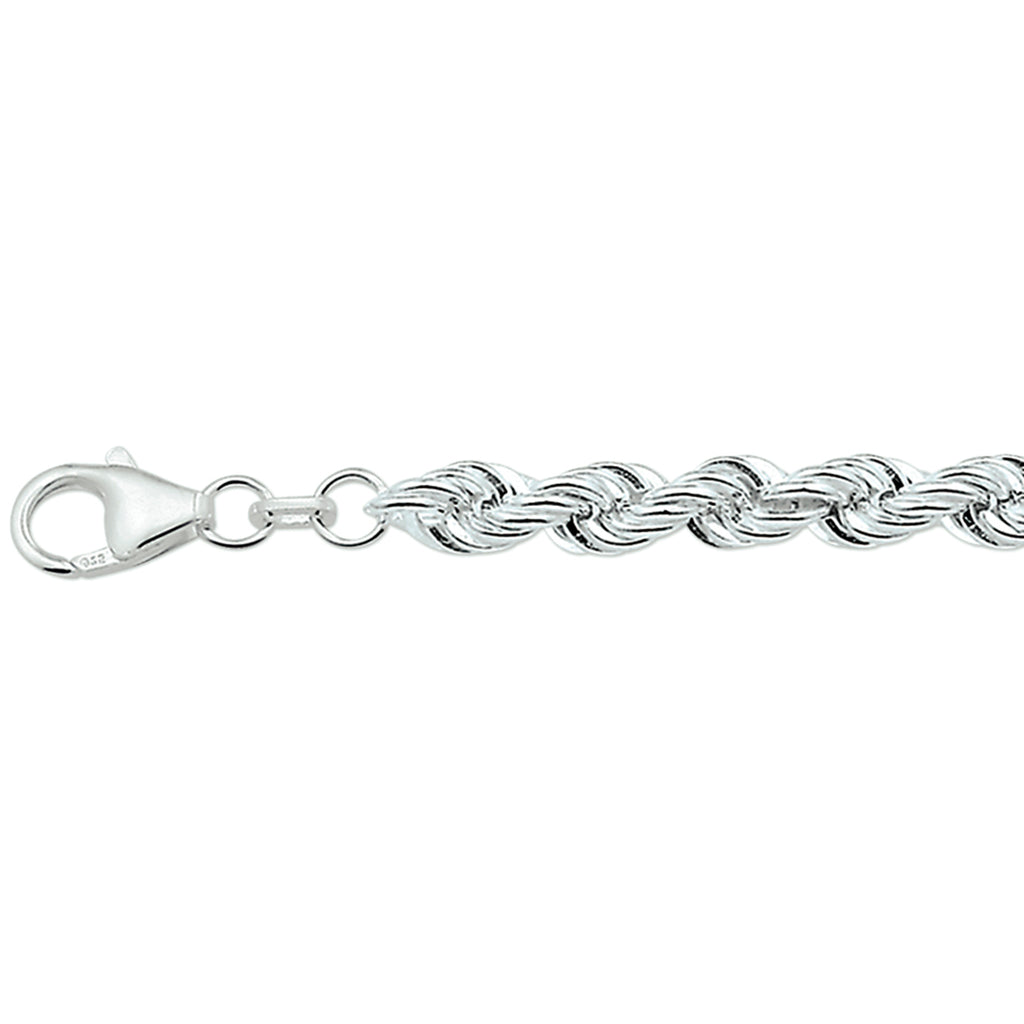 koord massief 5 mm zilver wit