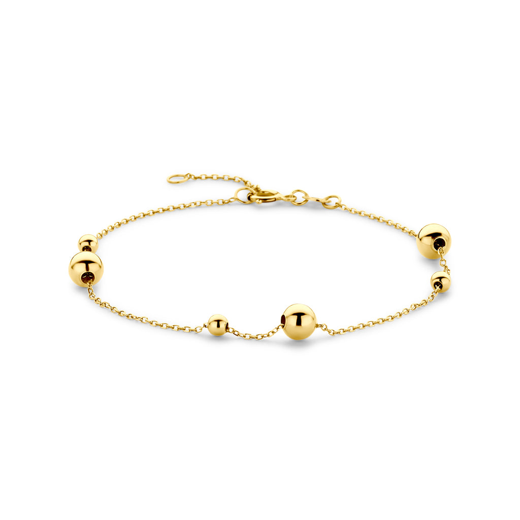 Armband Kugeln 16,5 - 18,5 cm 14K Gelbgold