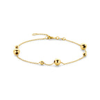 Armband Kugeln 16,5 - 18,5 cm 14K Gelbgold