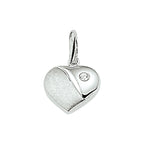 hanger hart zirkonia poli/mat zilver gerhodineerd